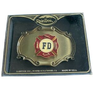 Vintage 70s Fire Department Brass Belt Buckle
Raintree USA First Responder